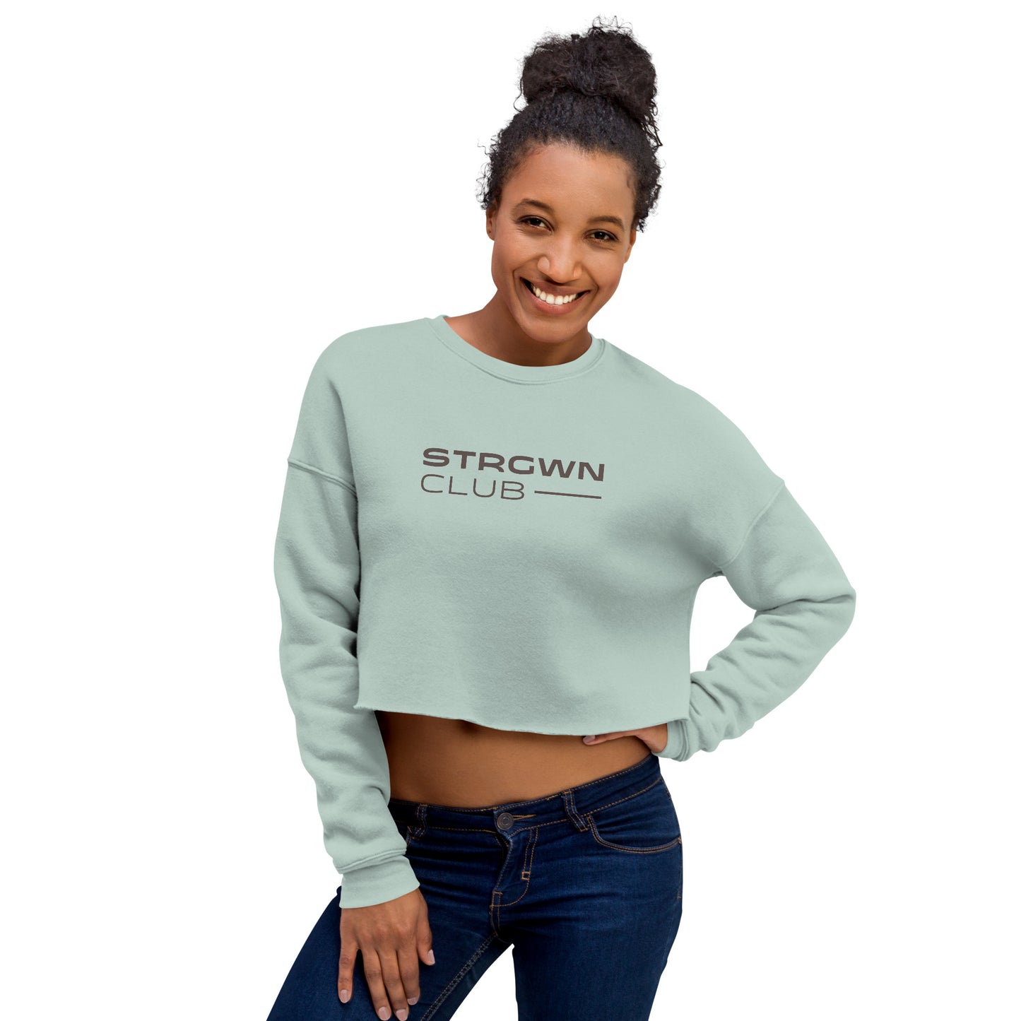 Strong Woman Crop Sweatshirt