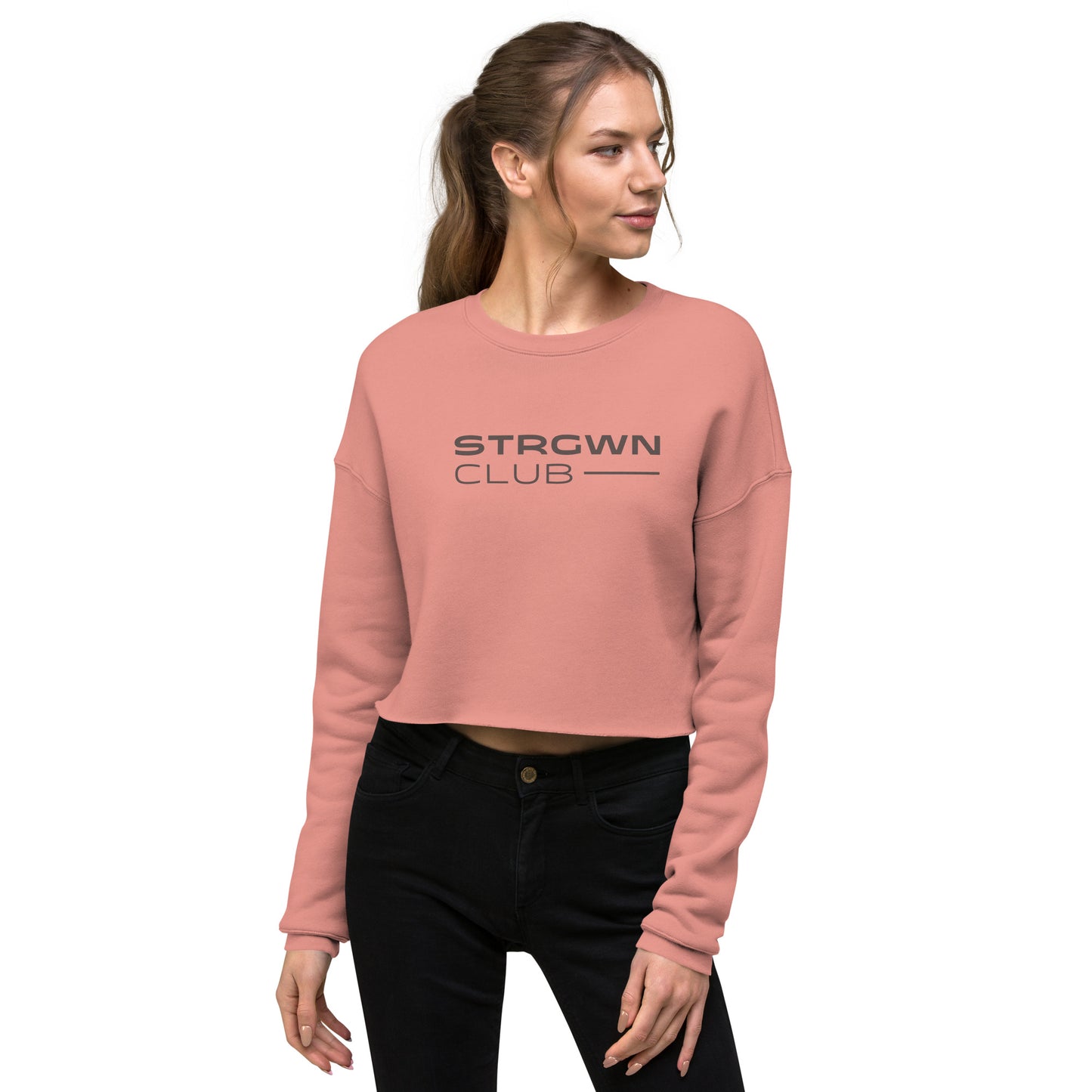 Strong Woman Crop Sweatshirt